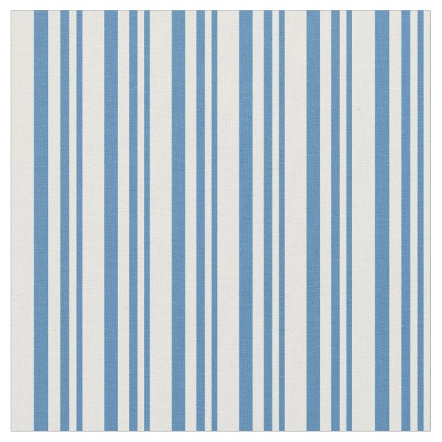Blue & White Coloured Pattern Fabric (Close Up)