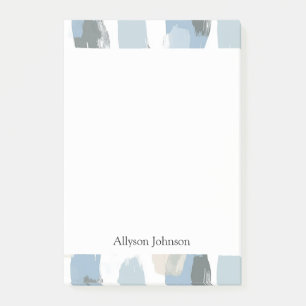 Blue White Cream Abstract Post-it Notes