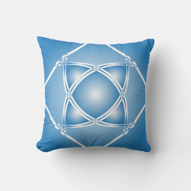 blue white cushion (Front)