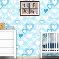 Blue White Custom Baby Name Decor