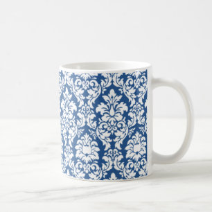 Blue & White Damask Coffee Mug