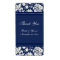 Blue White Damask Wedding Labels