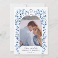 Blue & white Delft Photo Save the Date