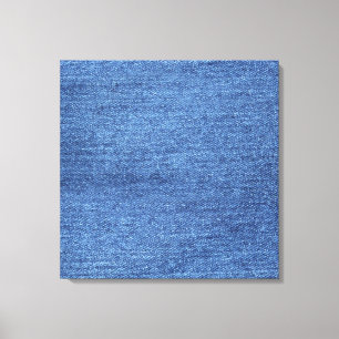 Blue White Denim Texture Look Image Canvas Print
