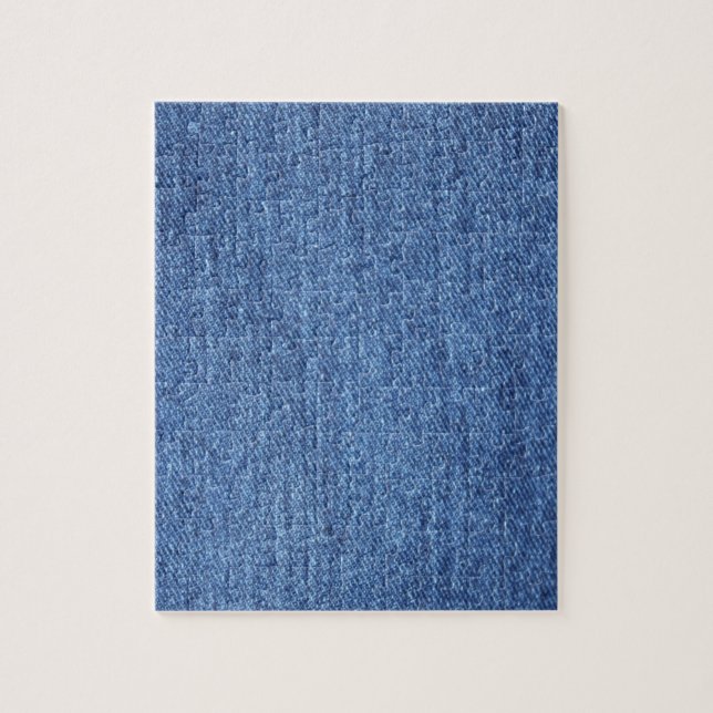 Blue White Denim Texture Look Image Jigsaw Puzzle (Vertical)
