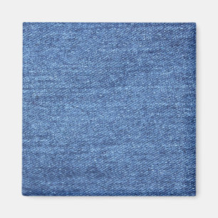 Blue White Denim Texture Look Image Magnet