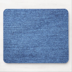Blue White Denim Texture Look Image Mouse Mat