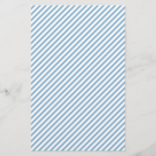 Blue & White Diagonal Stripe Soap Wrap Paper