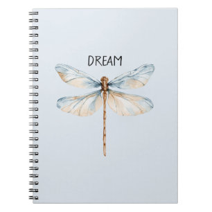 Blue White Dream Dragonfly Notebook