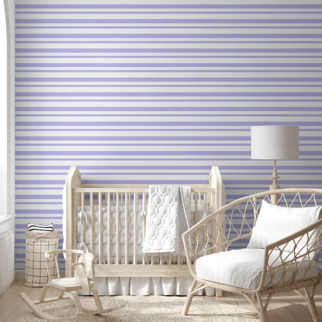 Blue White Elegant Stripes  Wallpaper (Kids)