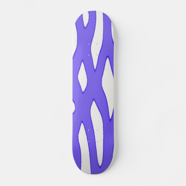Blue white fantasy pattern skateboard (Front)
