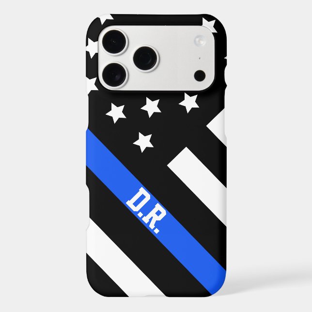 Blue White Flag Officer Cell Phone Case (Back)