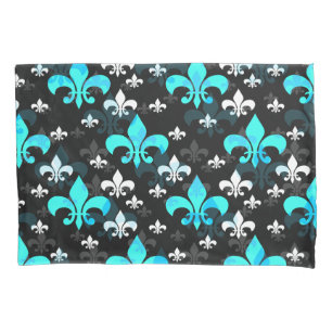 Blue White Fleur De Lis  Pillowcase