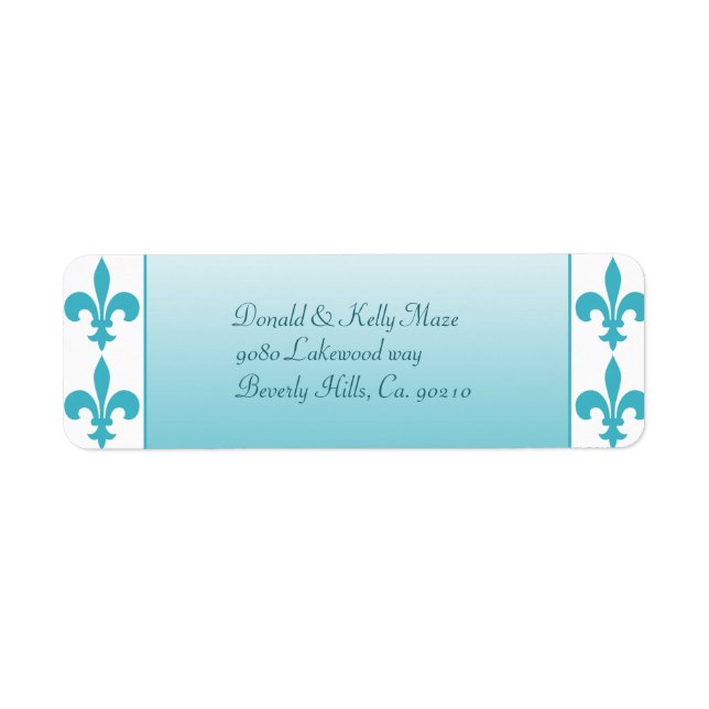 Blue & White Fleur De Lis Wedding (Front)
