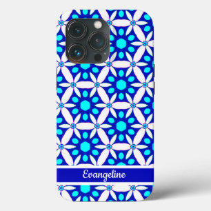 Blue White Floral All-Over Print  iPhone 13 Pro Case