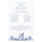Blue & White Floral China Pattern Wedding Program