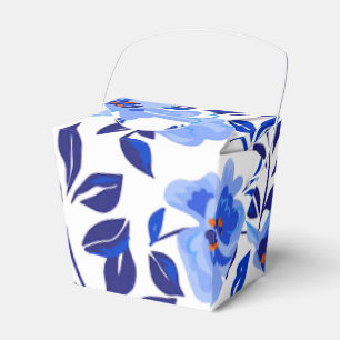 Blue & White Floral Favour/ Gift Box