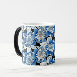 Blue & White Floral Garden Bliss Magic Mug