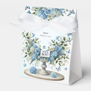 Blue White Floral Vase Favour Box