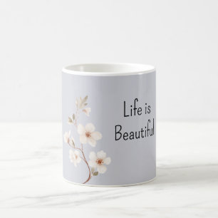 Blue White Flowers Coffee Mug