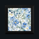 Blue White Flowers Watercolor Chic Gift Box<br><div class="desc">Do you think it is difficult to choose a design according to your own personality and tastes? Maybe this design makes your job easier. Look again,  this is definitely what you're looking for.</div>