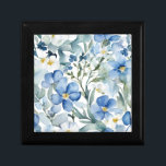 Blue White Flowers Watercolor Chic Gift Box<br><div class="desc">Do you think it is difficult to choose a design according to your own personality and tastes? Maybe this design makes your job easier. Look again,  this is definitely what you're looking for.</div>
