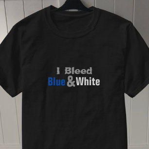 Blue & White Football Fan T-Shirt
