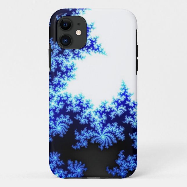 Blue & white fractal Case-Mate iPhone case (Back)