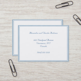 Blue/ White Frame New Address  Notification Card