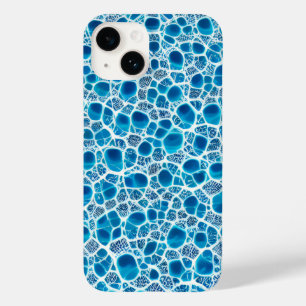 Blue & White Frosty Fantasy Abstract Ice Mosaic Case-Mate iPhone 14 Case