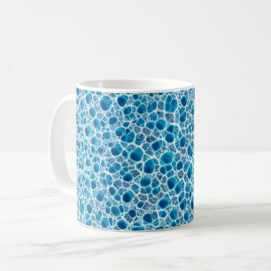 Blue & White Frosty Fantasy Abstract Ice Mosaic Coffee Mug