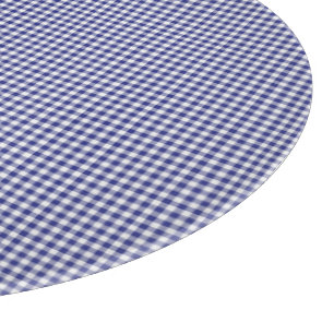 Blue-White Gingham-12in ROUND CUTTING BOARD