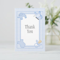 Blue White Gingham Baby Shower