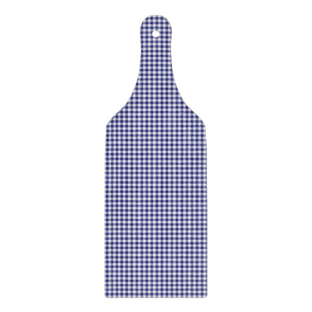 Blue-White Gingham-CUTTING BOARD PADDLE (Front)