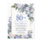 Blue White Gold Floral 80th Birthday Party