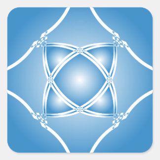 blue white gradient square sticker
