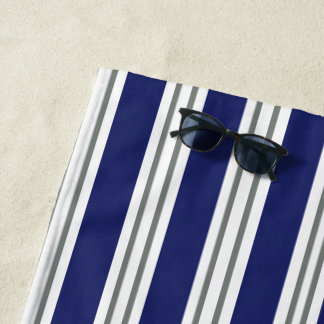Blue white grey beach bathroom coastal towel