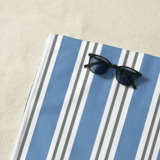 Blue white grey beach bathroom coastal towel