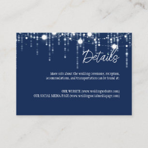 Blue & White Hanging Lights Enclosure Card