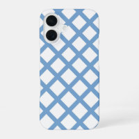 Blue White Harlequin Diamond Stripe Pattern