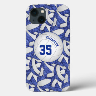 blue white her volleyball team colours personalise Case-Mate iPhone case
