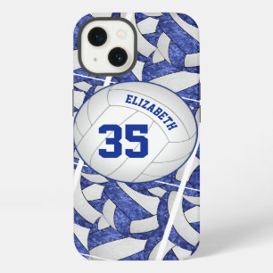 blue white her volleyball team colours personalise iPhone 13 case