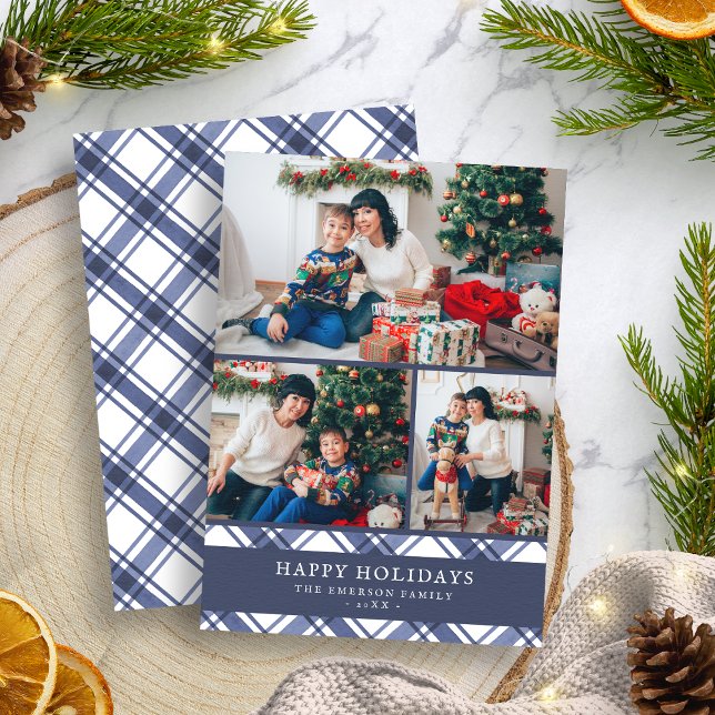 Blue White Holiday Photo Card (Blue White Holiday Photo Card
)