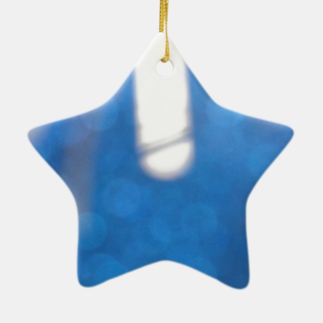 Blue White Light Effects Ceramic Tree Decoration (Back)