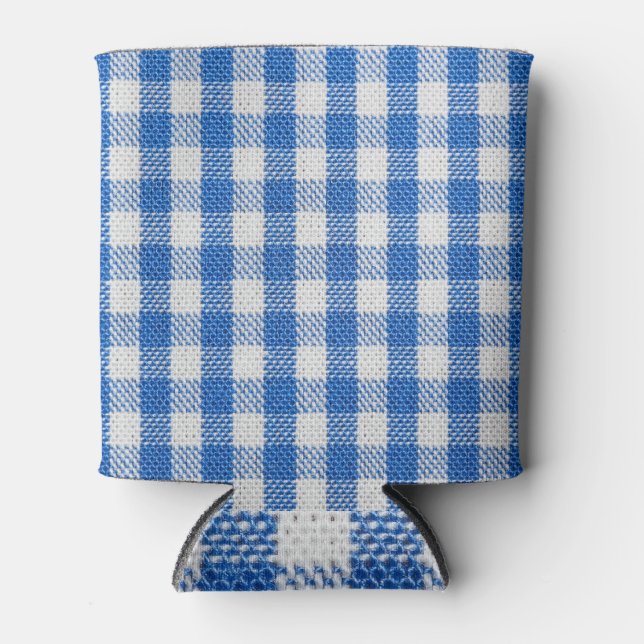 Blue-white lined dining clothes. can cooler (Front)