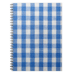 Blue-white lined dining clothes. notebook