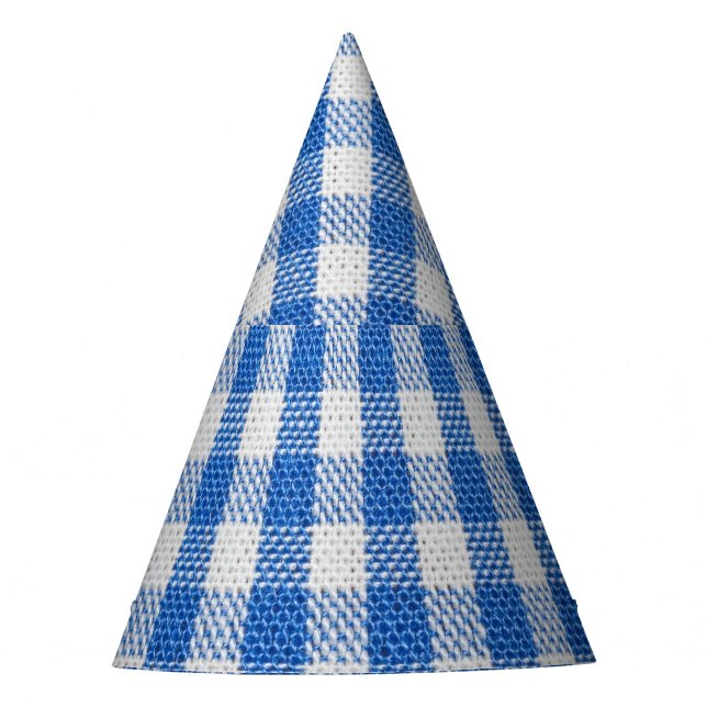 Blue-white lined dining clothes. party hat (Front)
