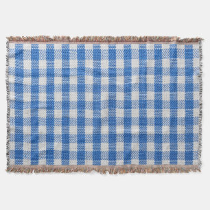 Blue-white lined dining clothes. throw blanket