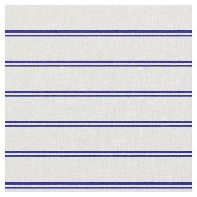 Blue & White Lines Fabric (Close Up)
