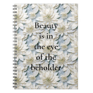 Blue White Lotus Flowers   Notebook